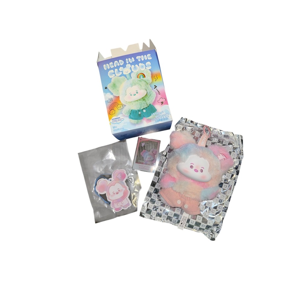 Disney Miniso Head In The Clouds Mickey Mouse Vinyl Plush Blind Box Rainbow